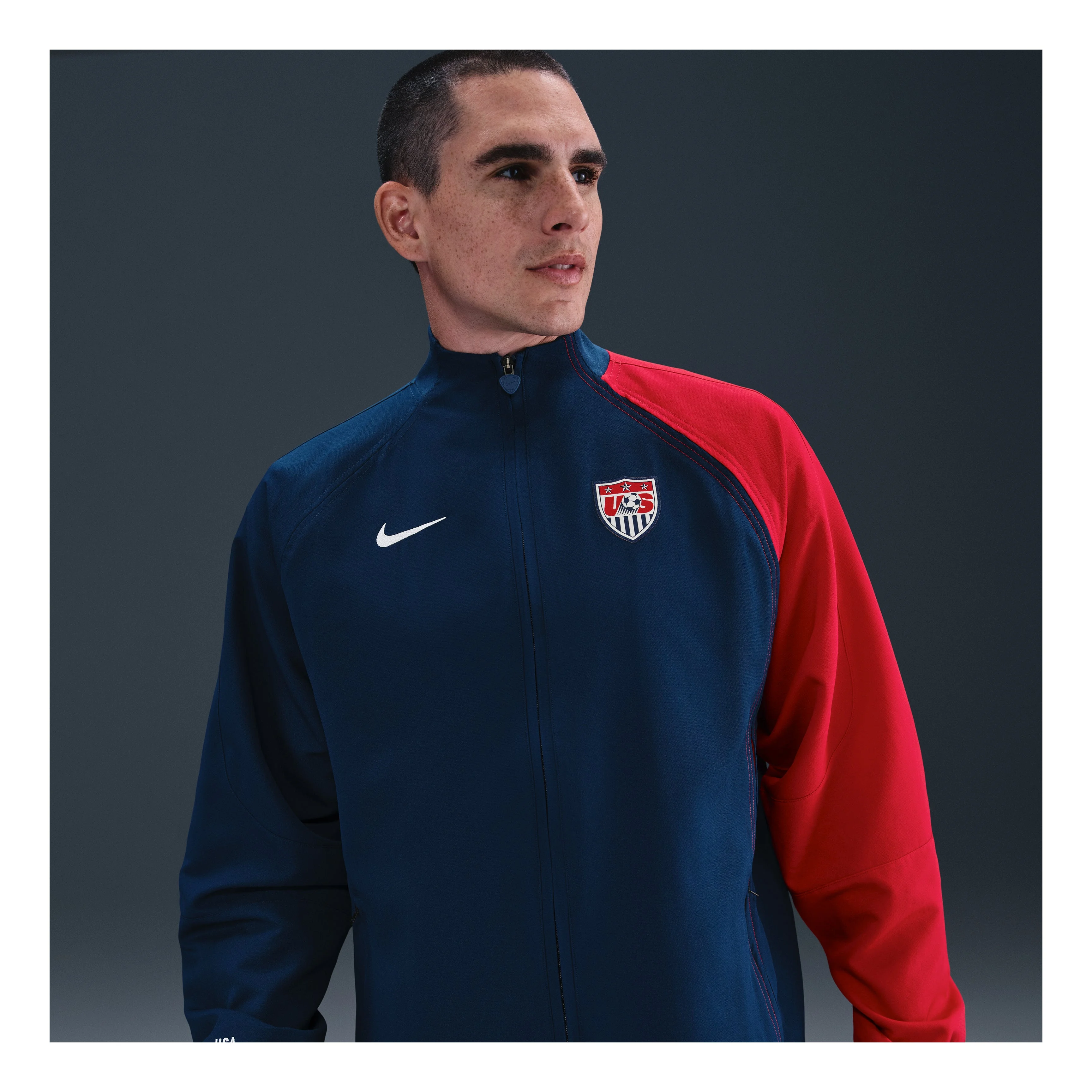 Nike USMNT 2004 Total 90 Reissue Track Jacket 'Blue Red White' HV4440-486 - 1