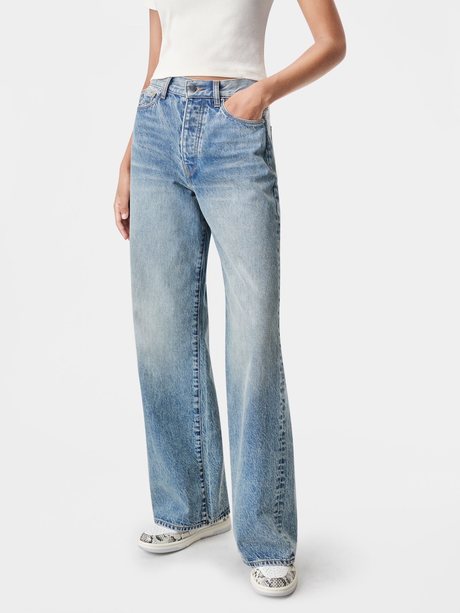 WOMEN'S MA QUAD HIGH RISE WIDE JEAN - 4