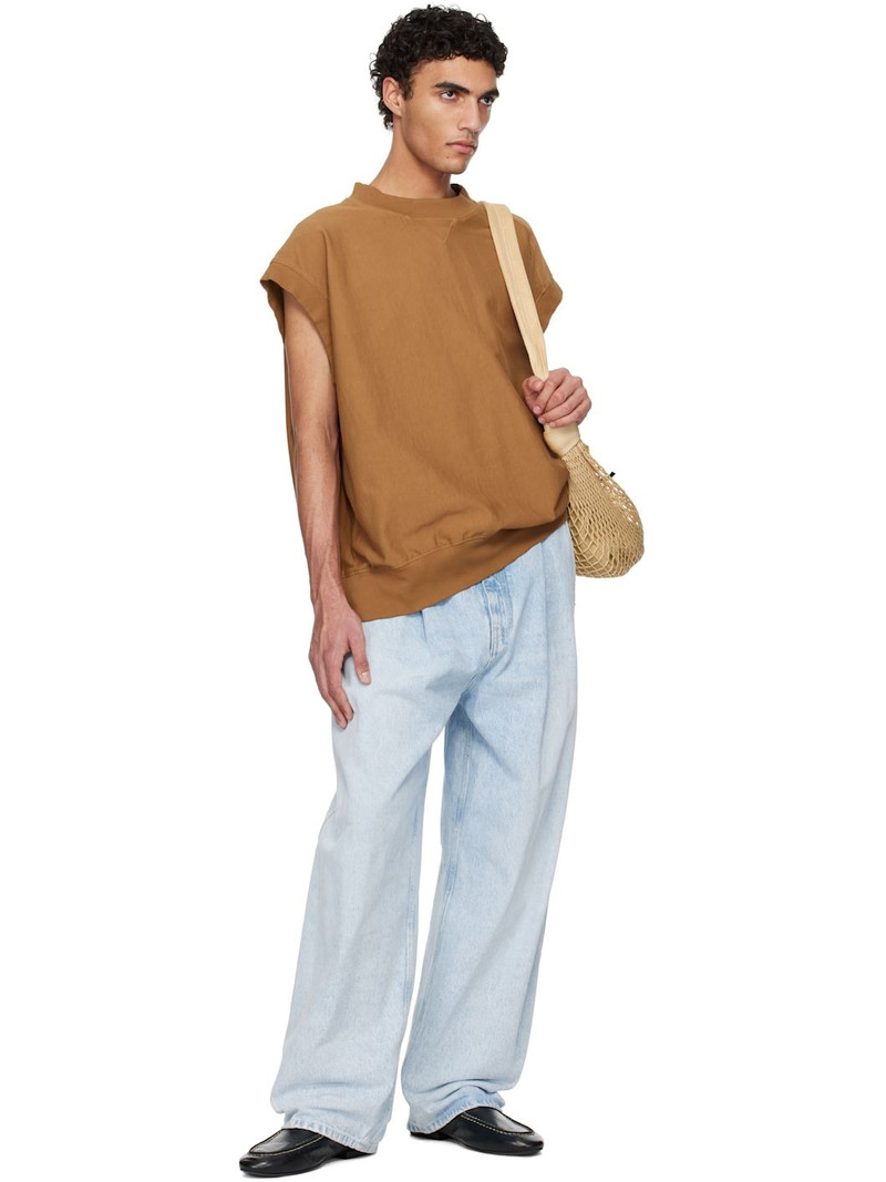 HED MAYNER Tan Cap Sleeve Sweatshirt outlook