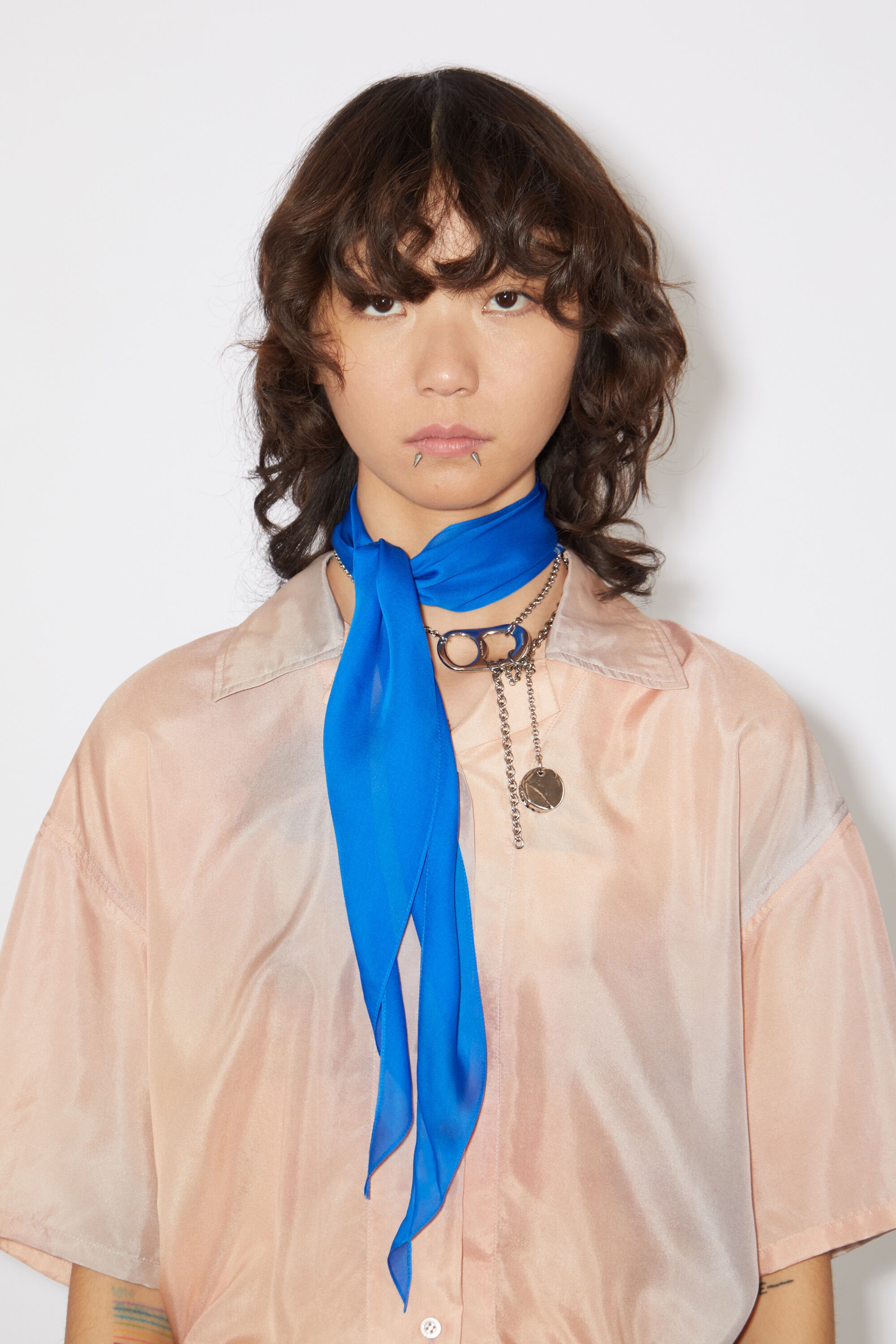 Silk scarf - Electric blue - 2