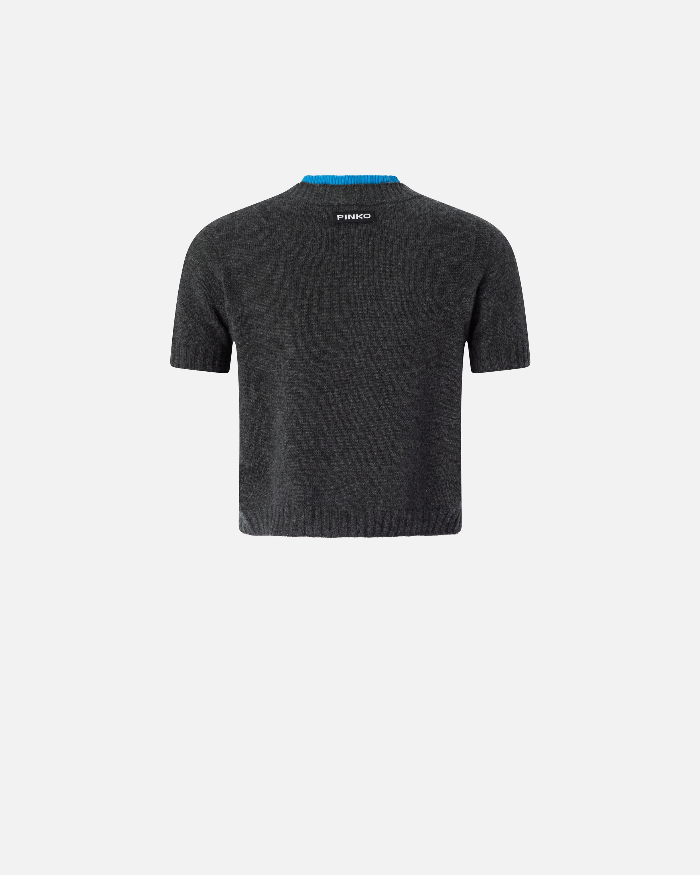 SHORT SWEATER WITH CONTRASTING EDGING - 6