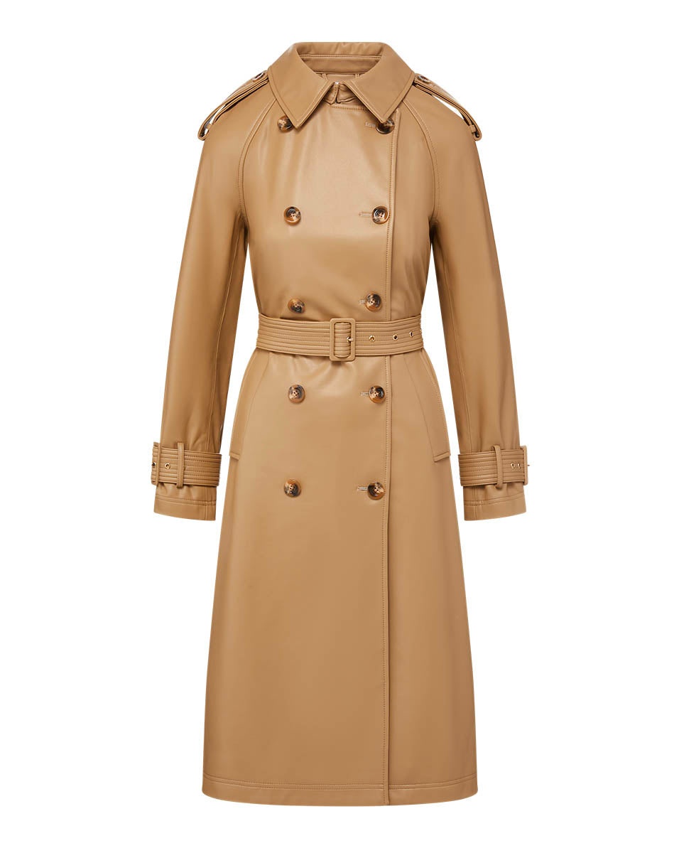 CONNELEY VEGAN LEATHER DICKEY TRENCH COAT - 1