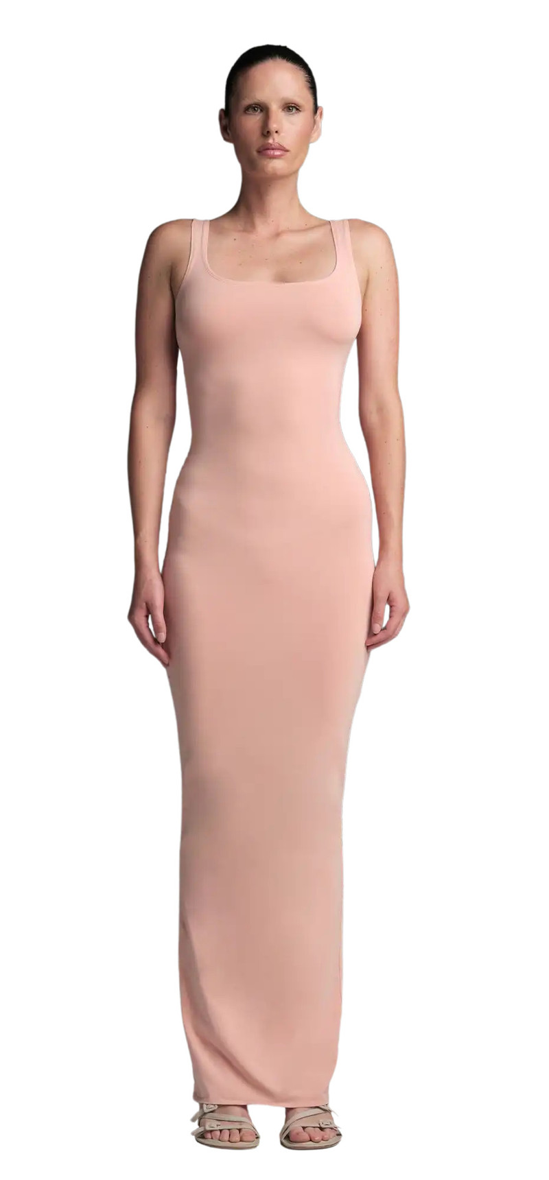 entire studios SQUARE NECK MAXI DUSTY PINK outlook