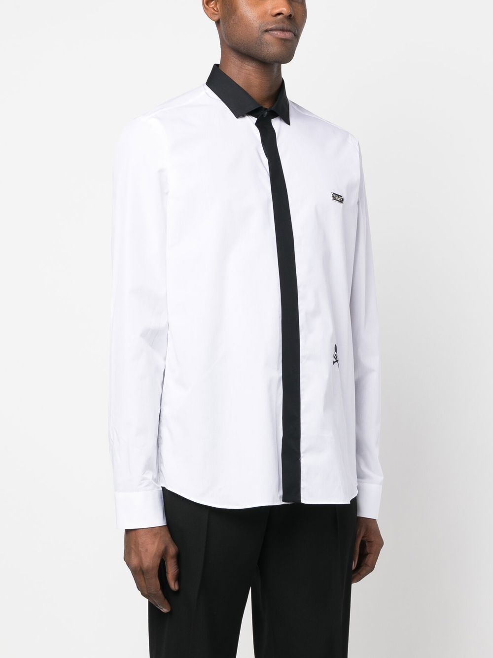 contrast collar shirt - 3
