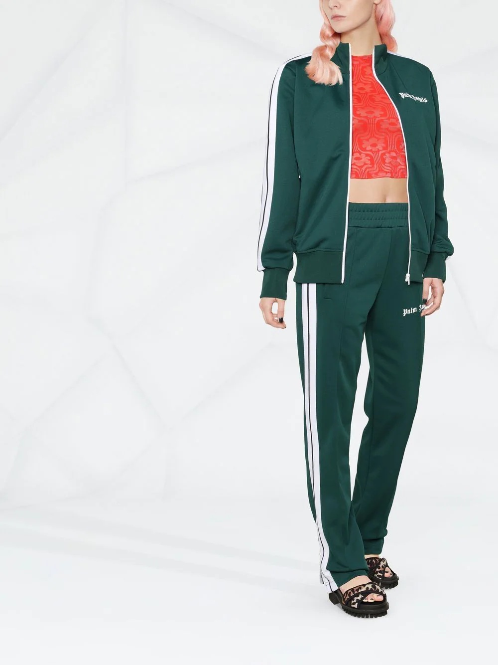 side-stripe track pants - 2