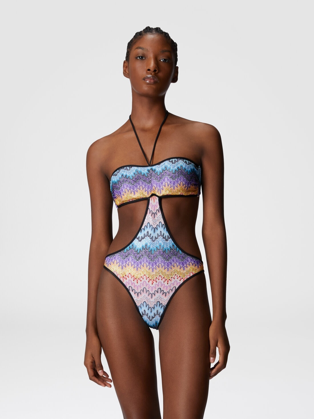Bandeau trikini with double ties - 2