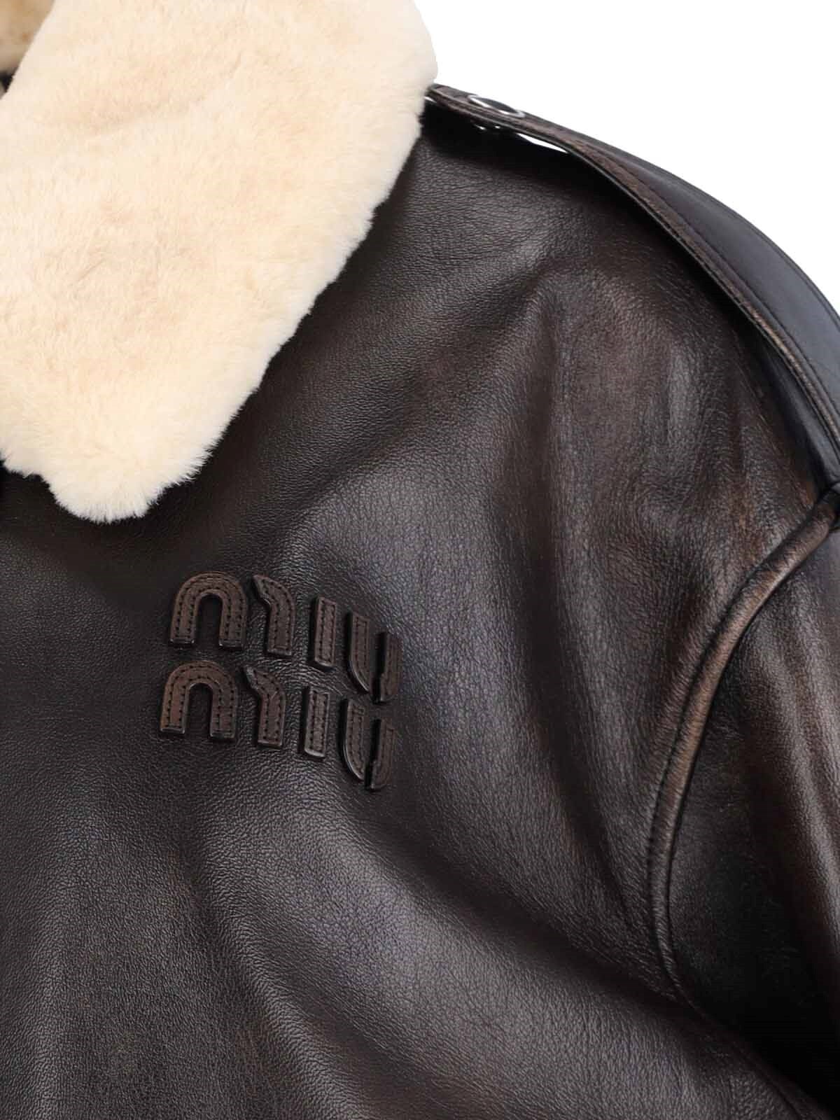 SHEARLING COLLAR BOMBER JACKET - 4