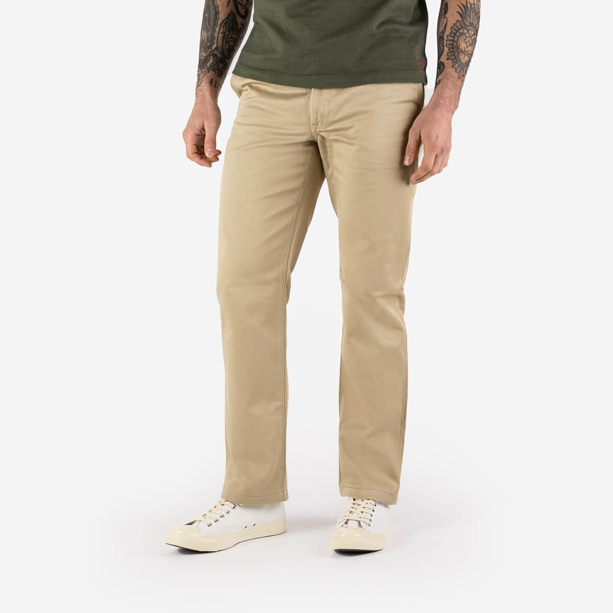 IH-730-KHA 12oz Heavy Cotton Regular Fit Chinos - Khaki - 2