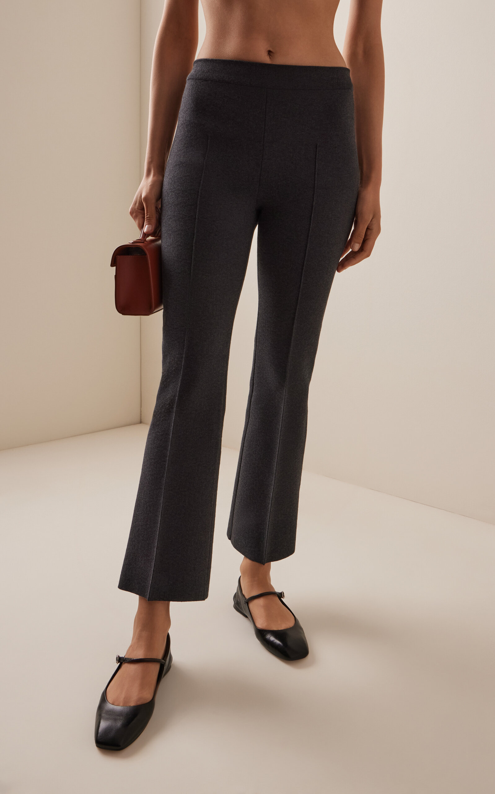 Kick Stretch-Cotton Geo-Knit Cropped Pants dark grey - 3