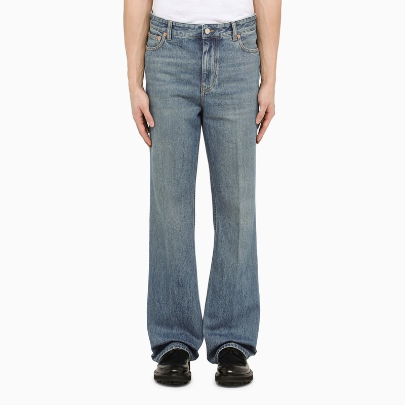 Blue cotton baggy jeans - 1