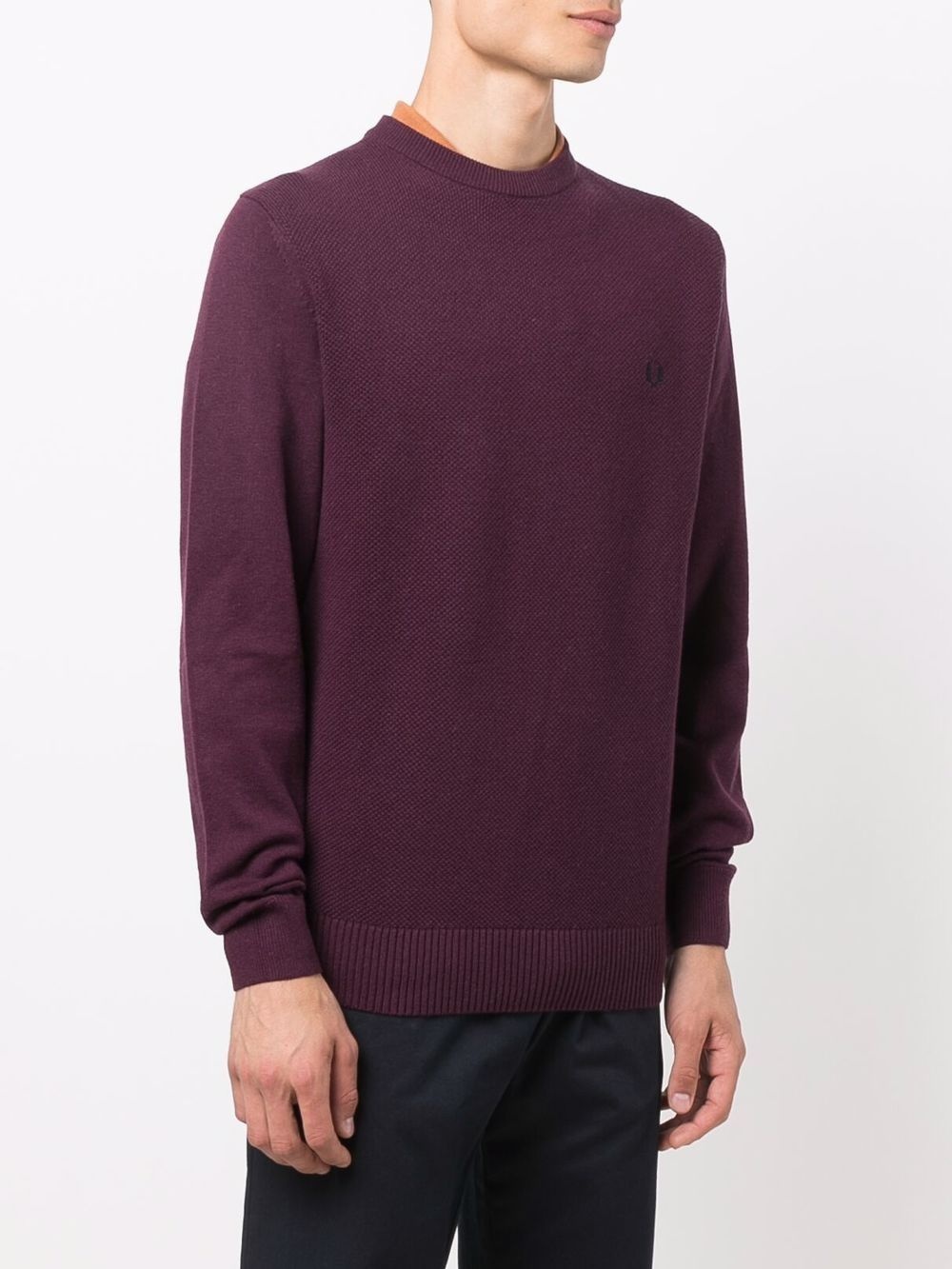 logo-embroidered crewneck jumper - 3