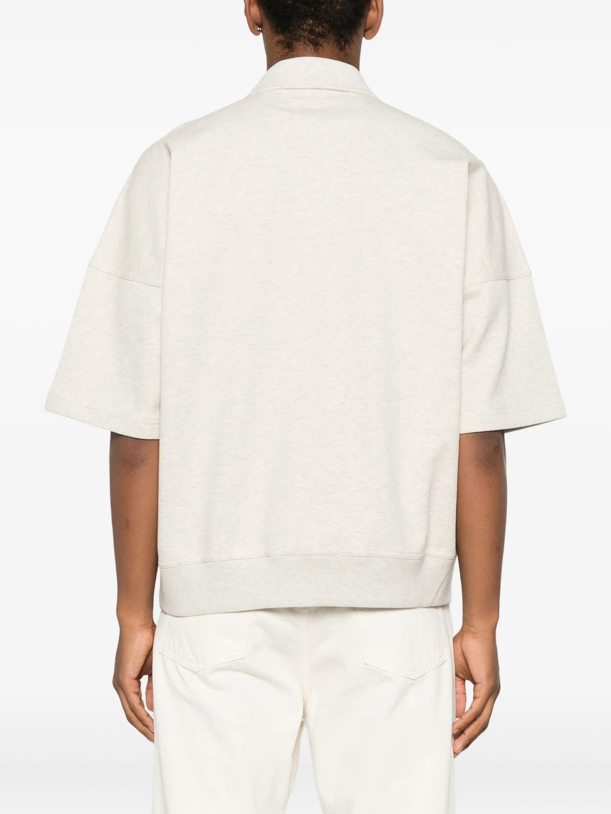 mélange-effect polo shirt - 3