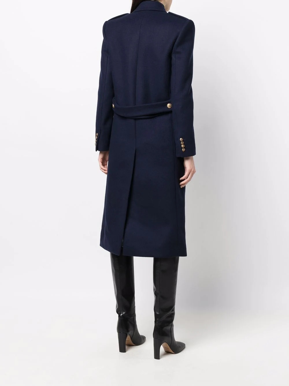 double-breasted tailored coat - 4