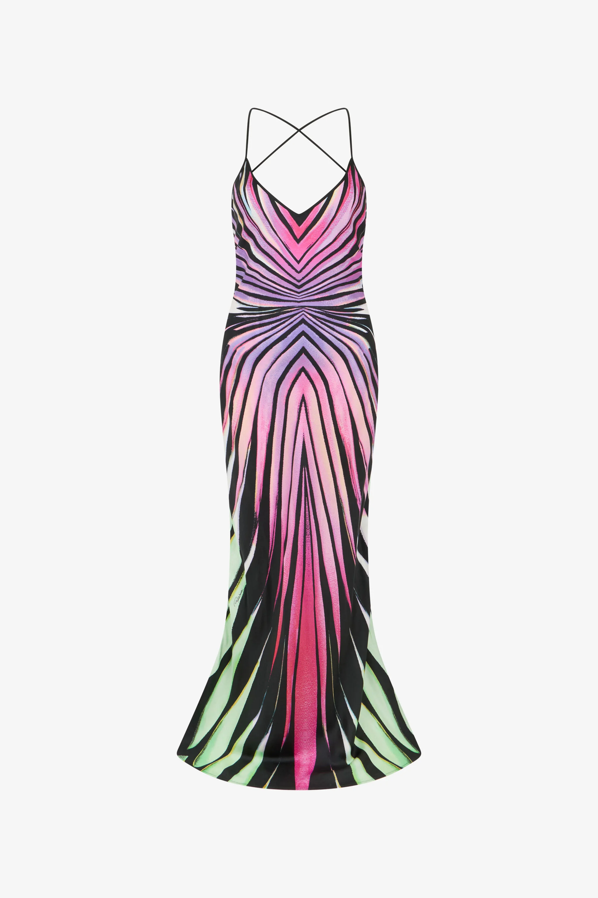 Ray Of Paradise Print Silk Slip Dress - 1