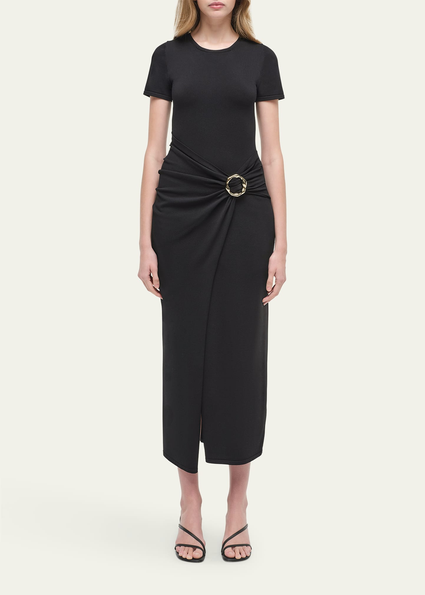 Soren Gathered Knit T-Shirt Dress - 2
