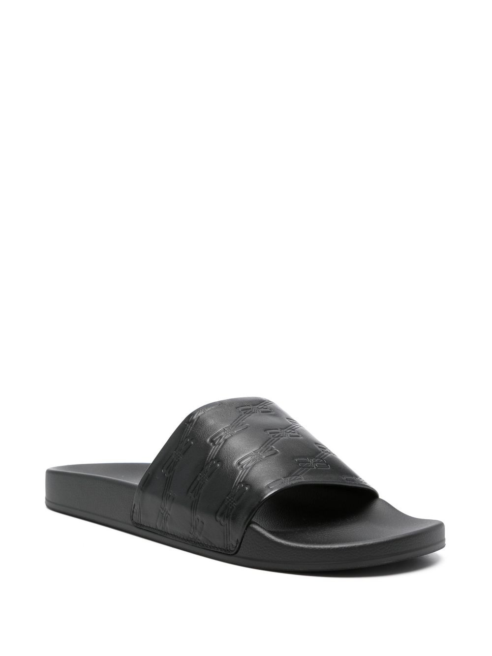 BB-monogram leather pool slides - 2
