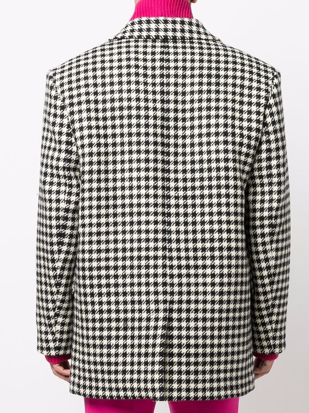 houndstooth pattern blazer jacket - 5