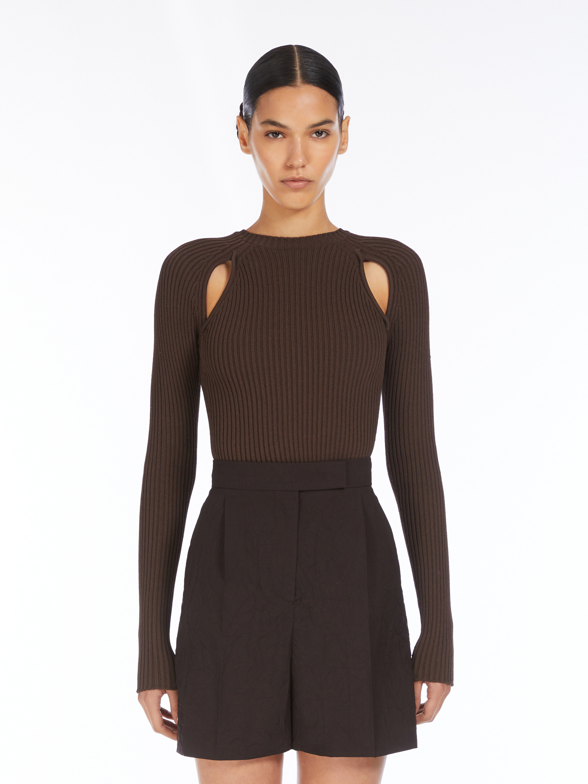 ALA1234 Close-fitting viscose crêpe jumper - 3