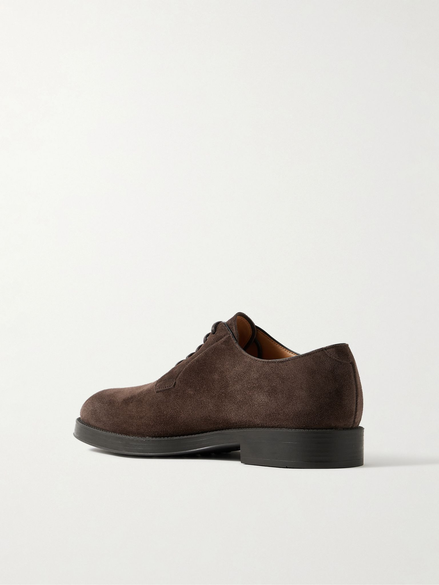 Suede Derby Shoes Dark brown - 4