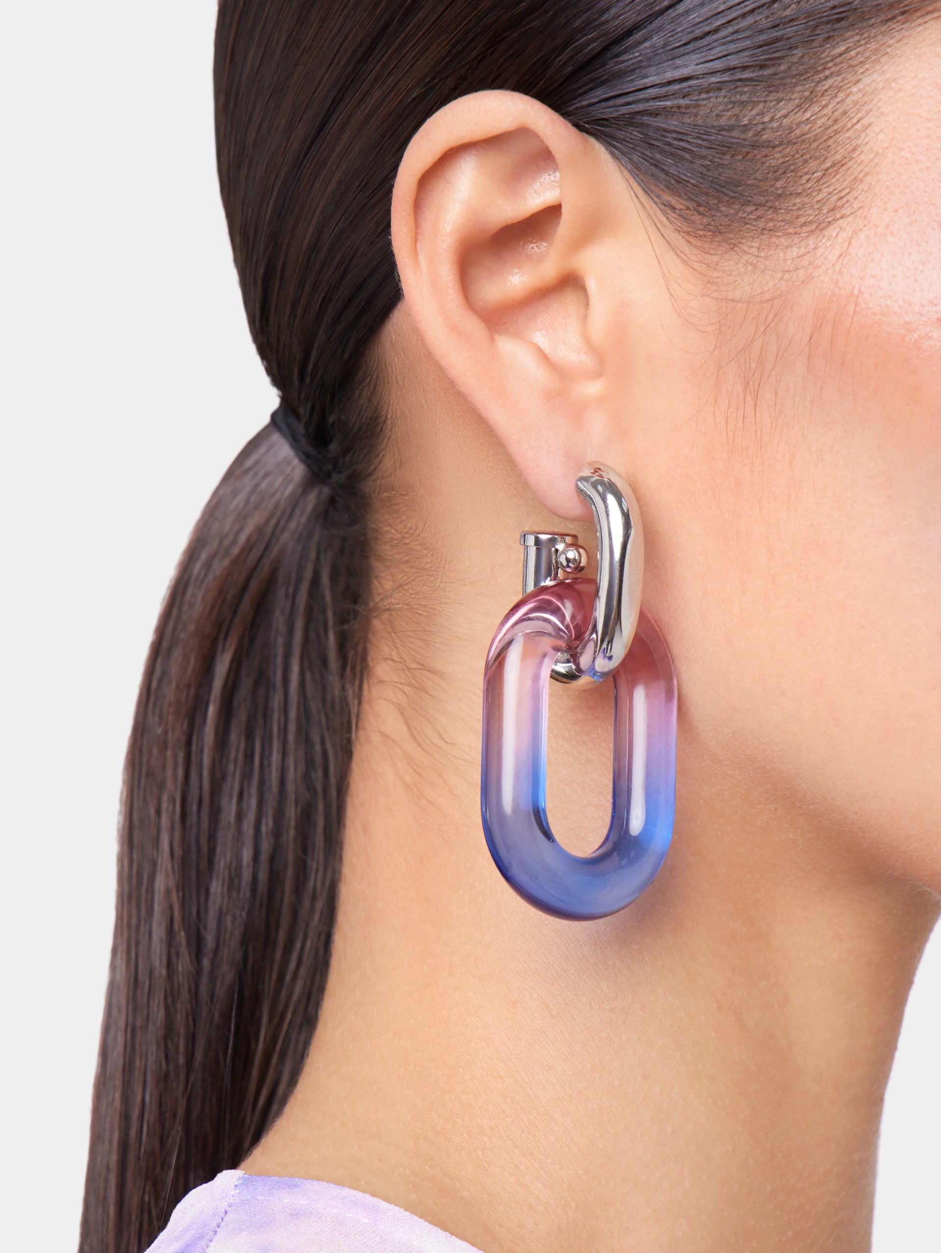 XL LINK OVERSIZED TIE-DYE EARRINGS - 3