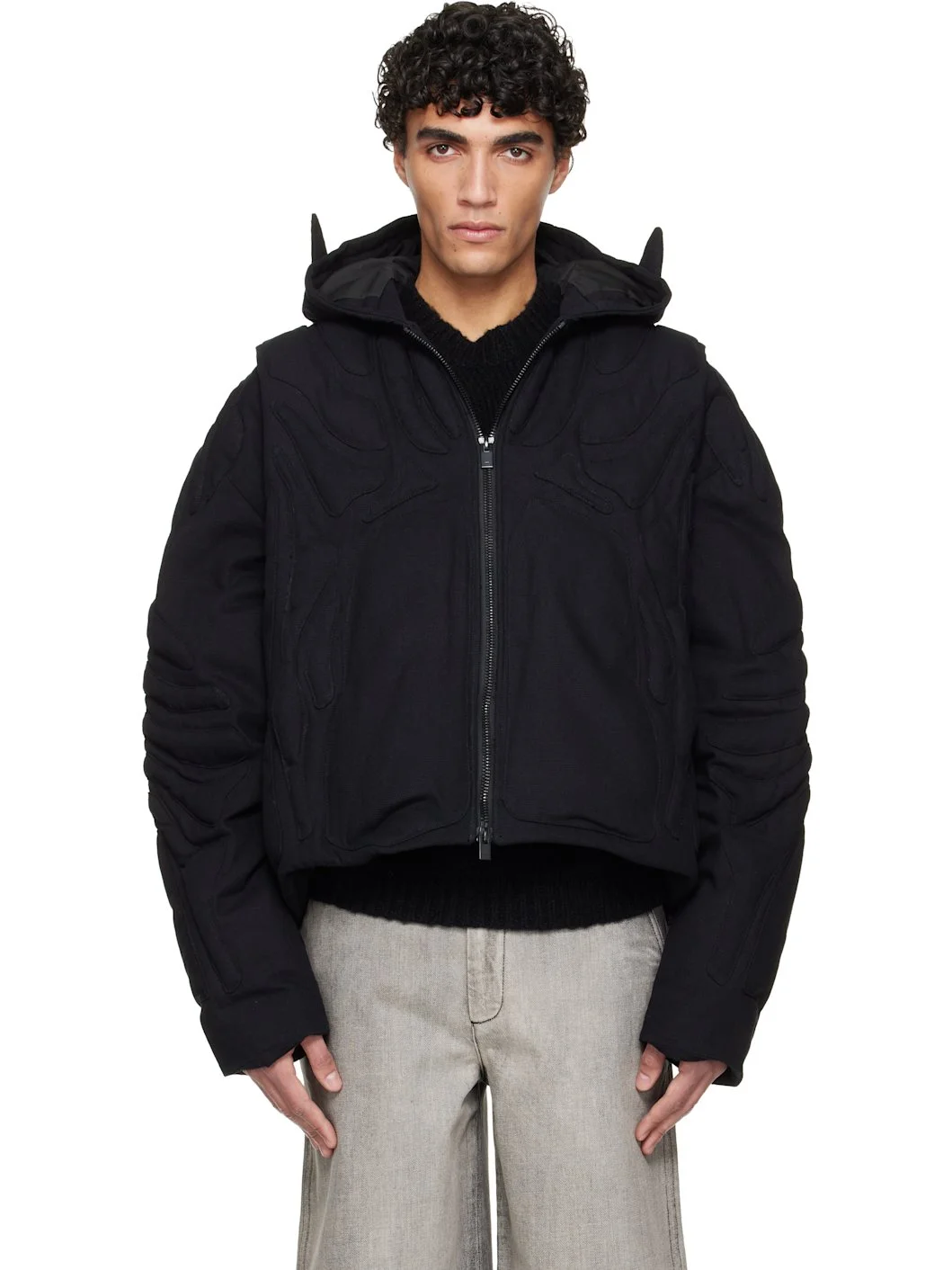 Black Vertebrae Jacket - 1