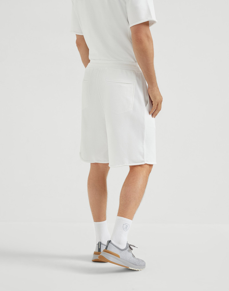 Brunello Cucinelli Cotton smooth French terry bermuda shorts outlook