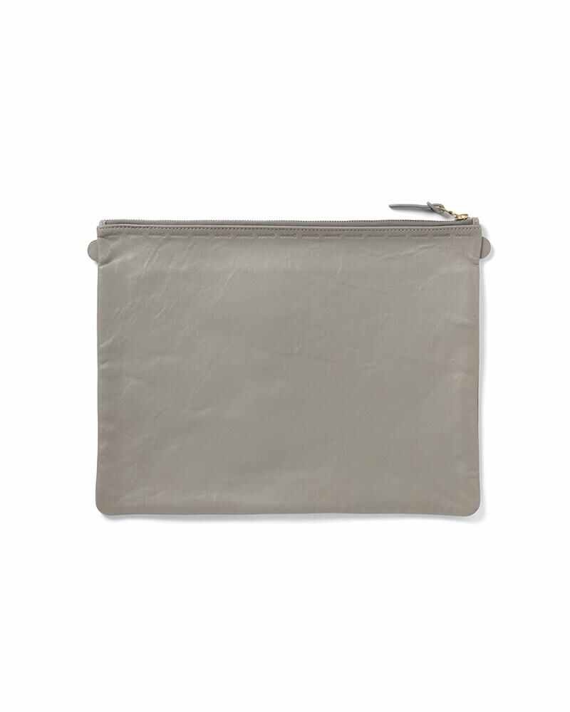 LEATHER TRAVEL CASE GREY - 2