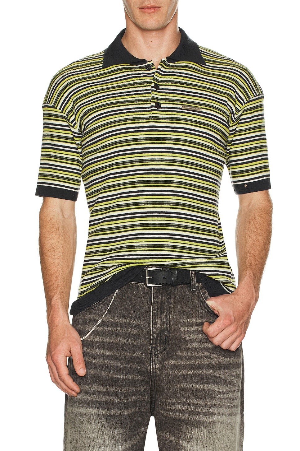 Stripe Polo Sweater - 4