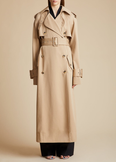 KHAITE The Rennie Trench in Beige outlook