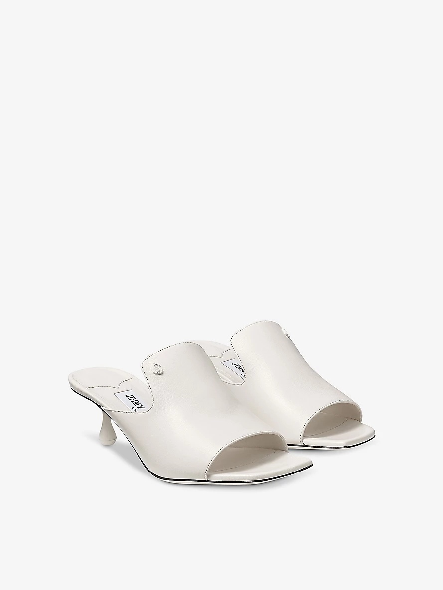 Ander square-toe leather heeled sandals - 3