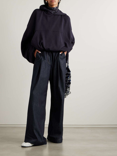 Dries Van Noten Oversized gathered cotton-jersey hoodie outlook