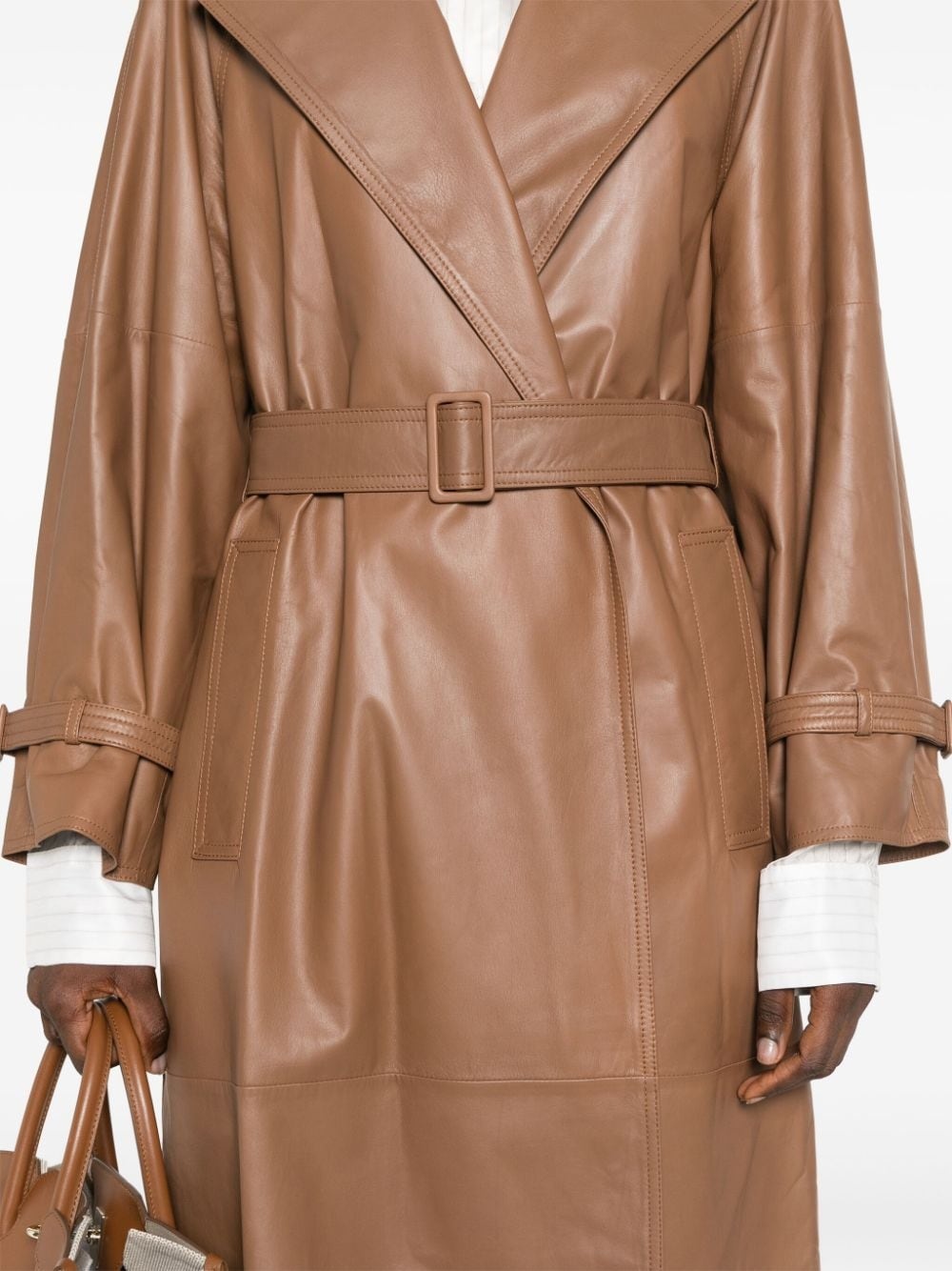 Ande leather trench coat - 5