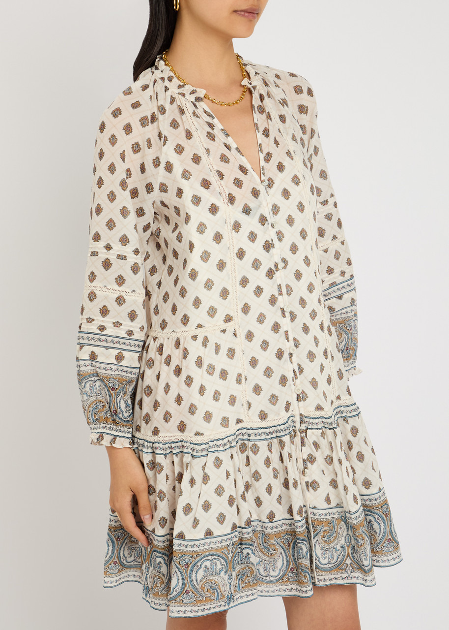 Veronica Beard Belissa Printed Cotton-blend Mini Dress - 2