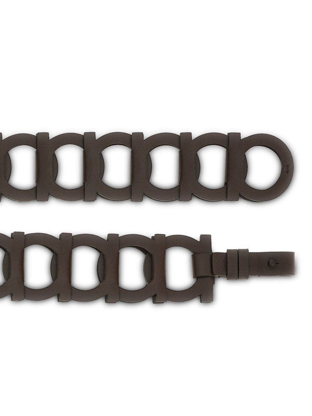 Gancini leather belt - 2