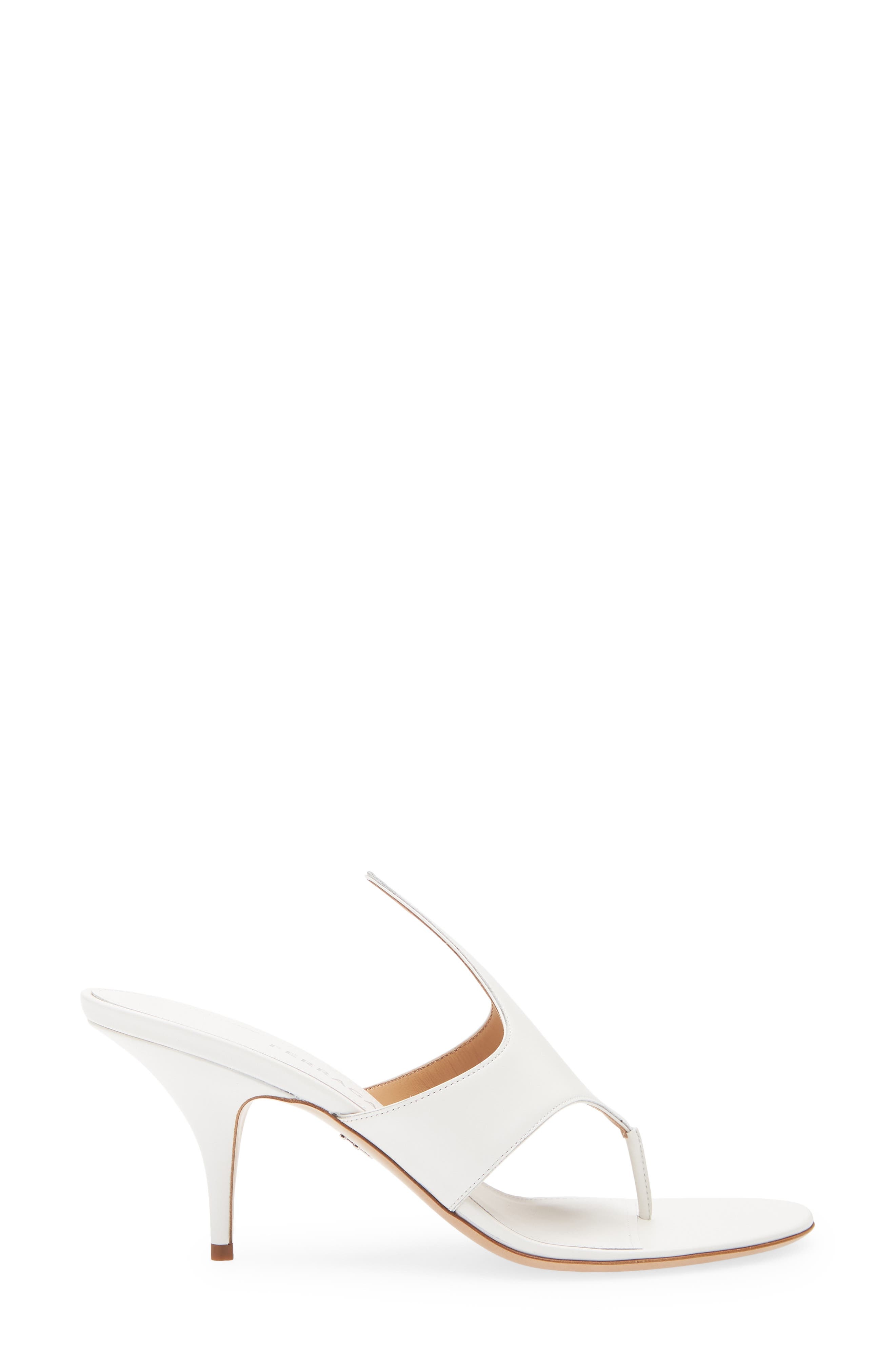 FERRAGAMO Fiamma Sandal in Bianco/Biscotto at Nordstrom - 4