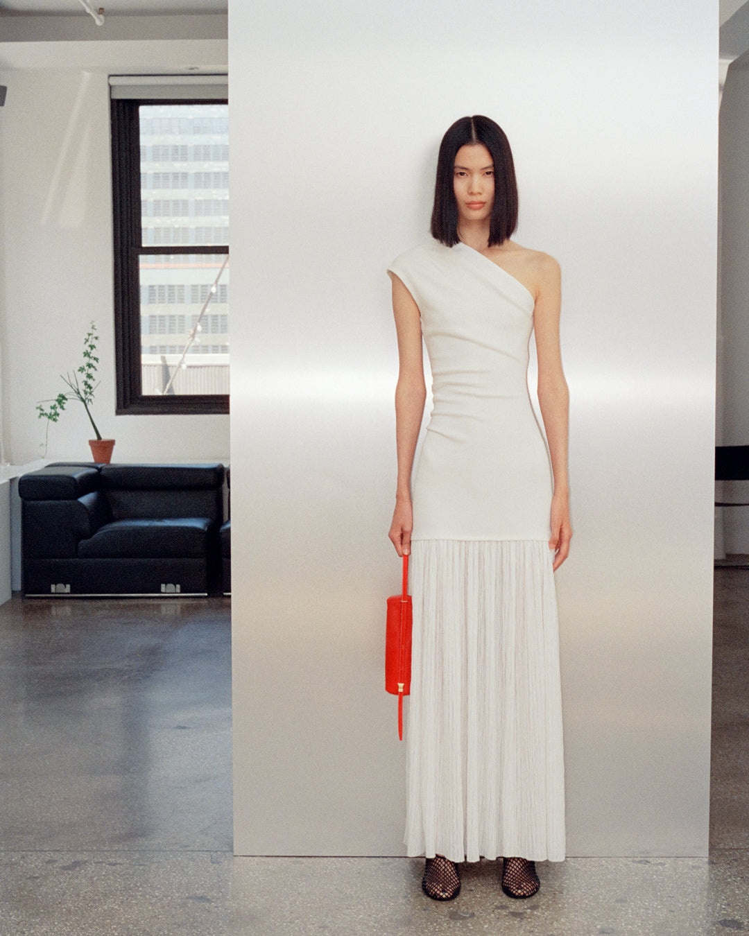 Cora Dress in Pleated Crepe Chiffon - 6