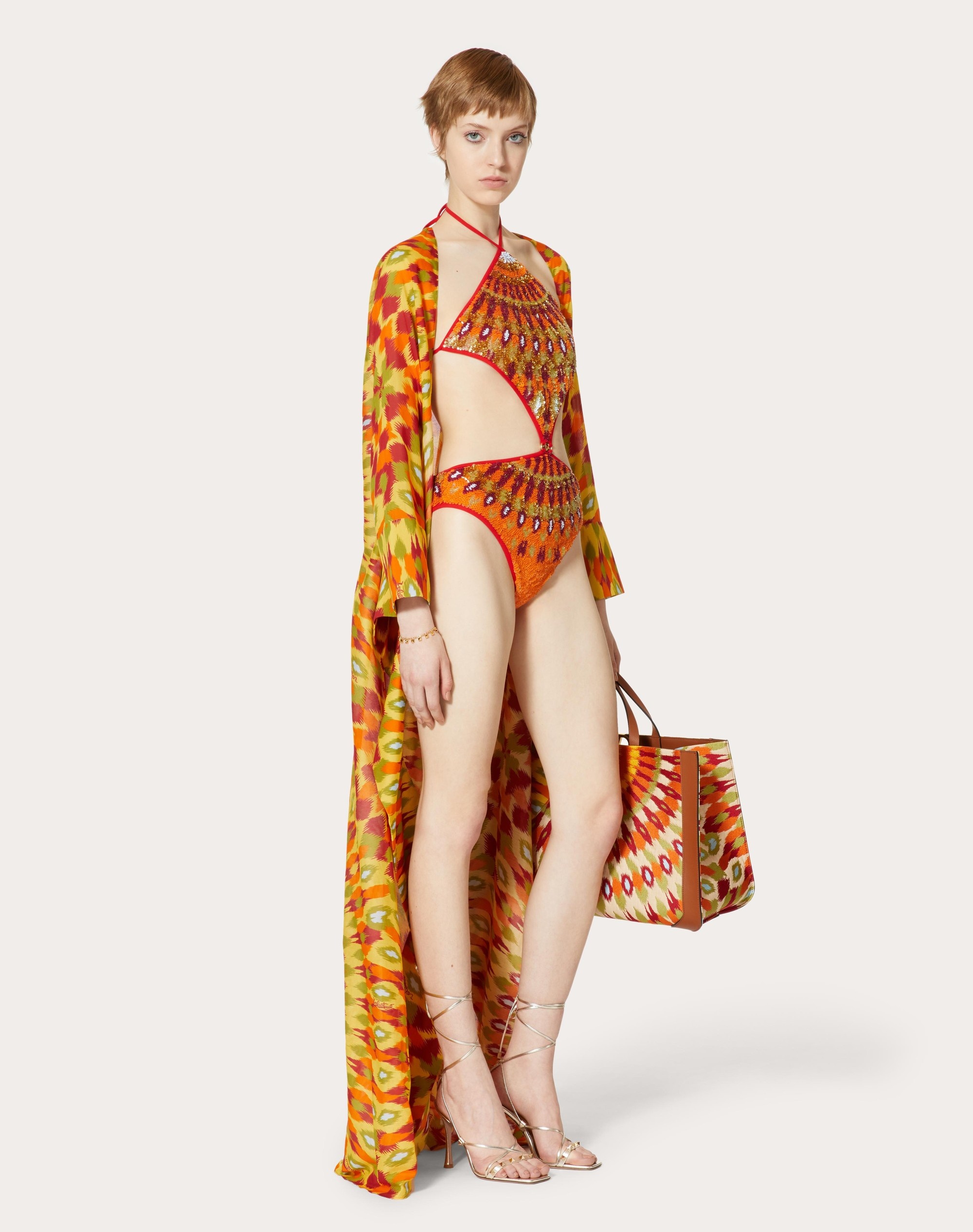 EMBROIDERED LYCRA SWIMSUIT - 2