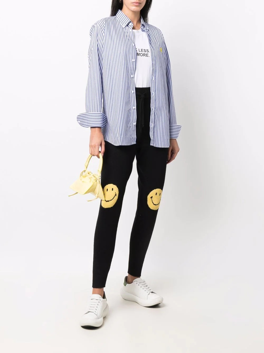 smiley-embroidered joggers - 2