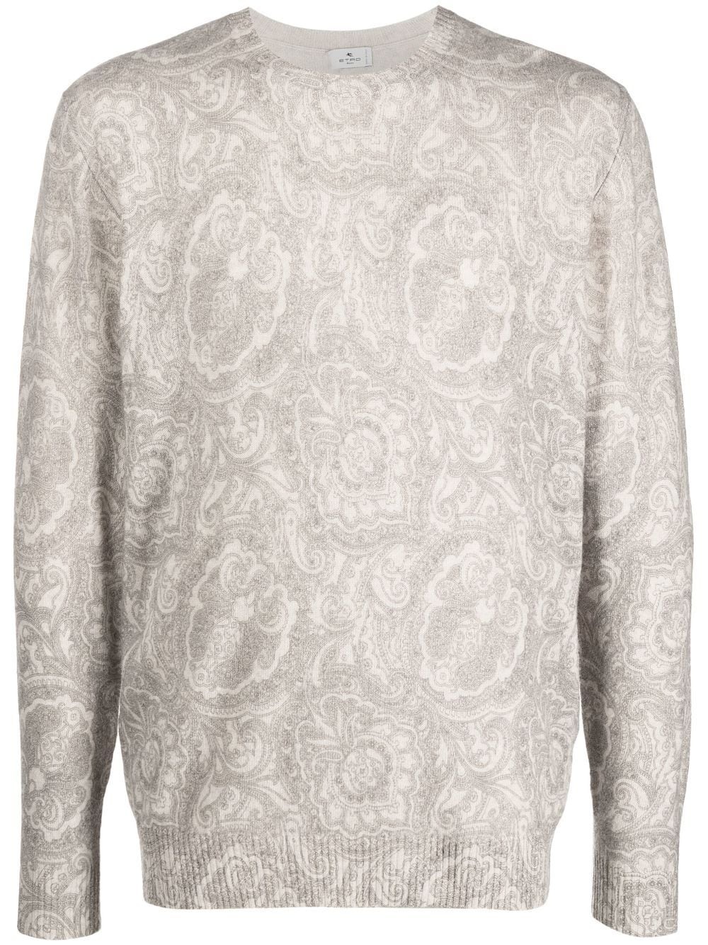 paisley-print knitted jumper - 1