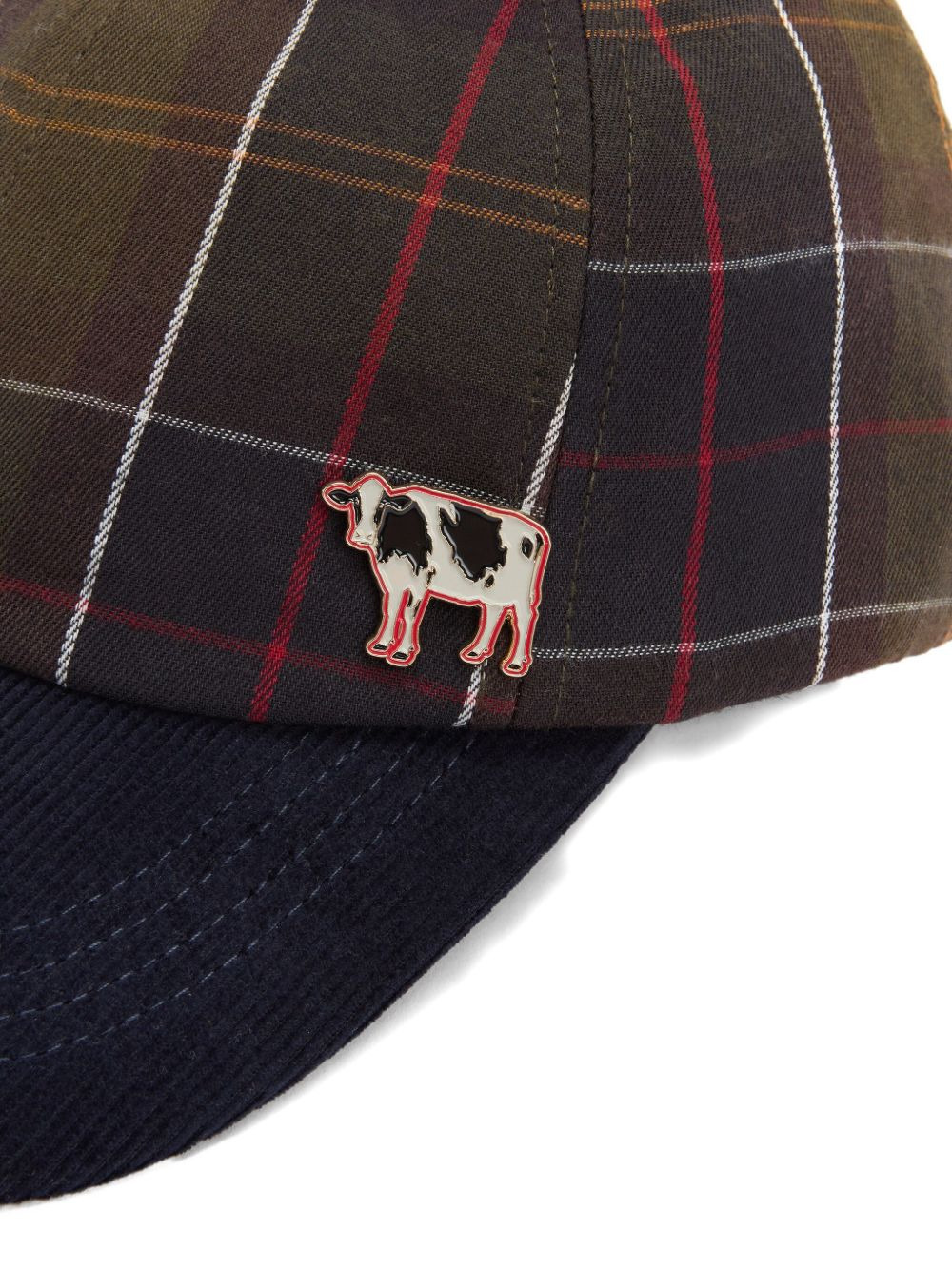 TARTAN-PATTERN CORDUROY CAP - 5