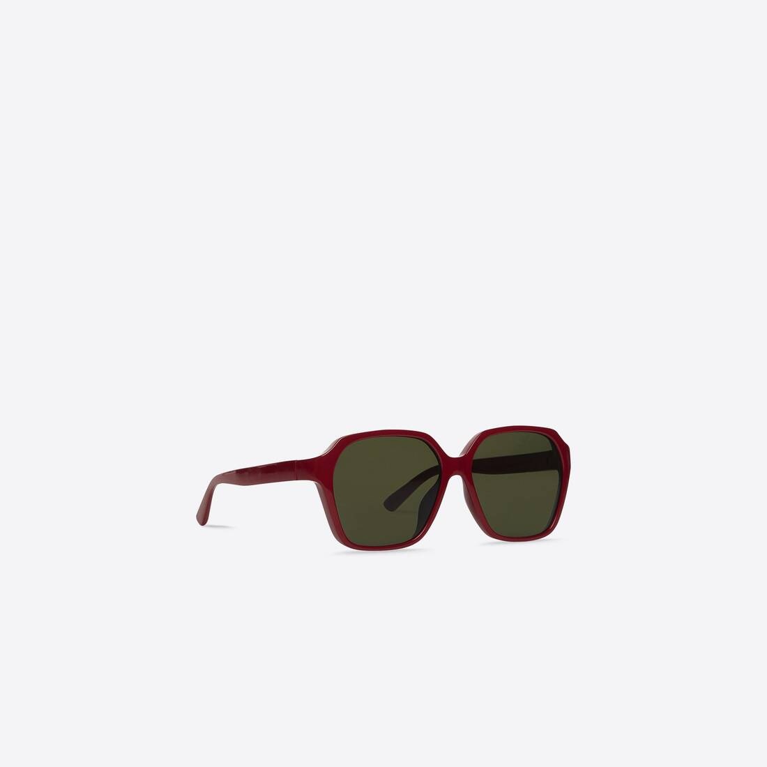 Women's Side Square Sunglasses in Red - 3