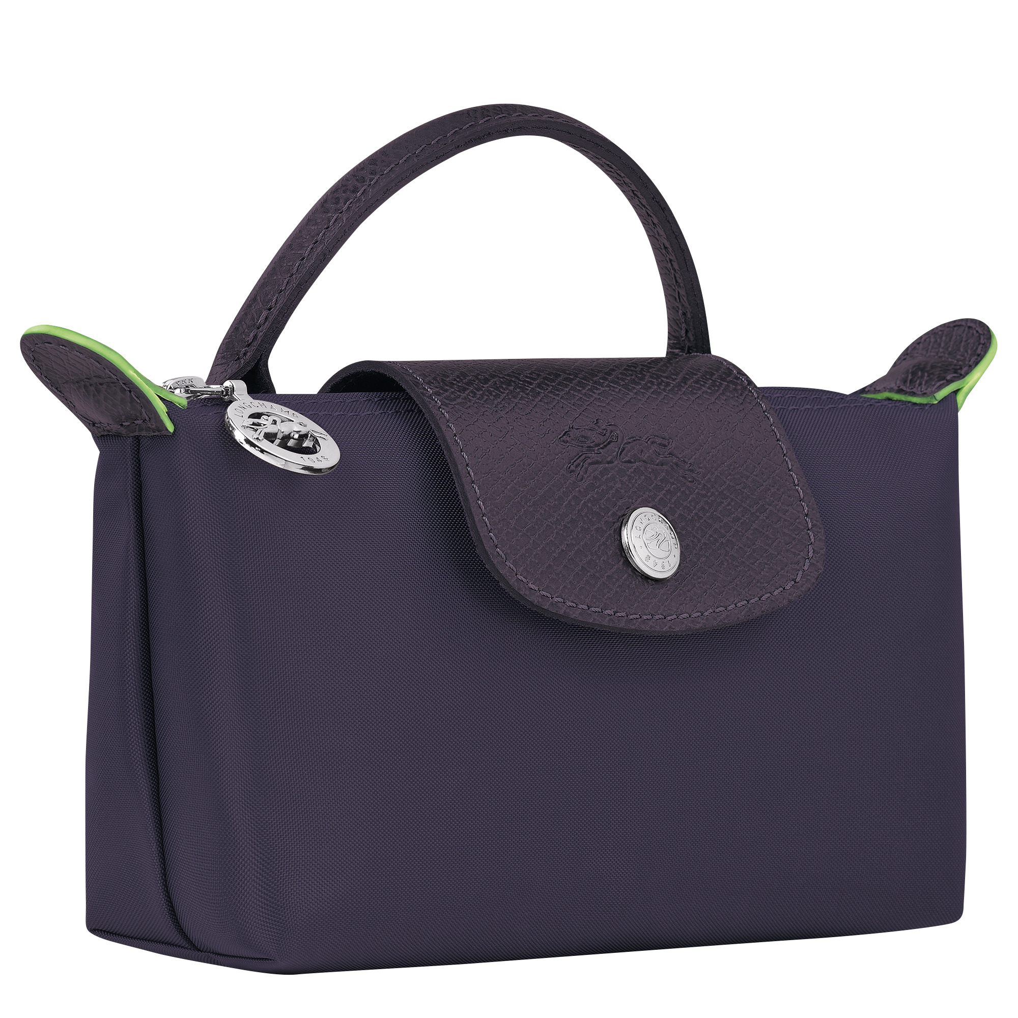 Le Pliage Green Pouch with handle Bilberry - Recycled canvas - 2