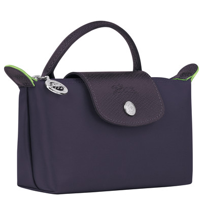 Longchamp Le Pliage Green Pouch with handle Bilberry - Recycled canvas outlook