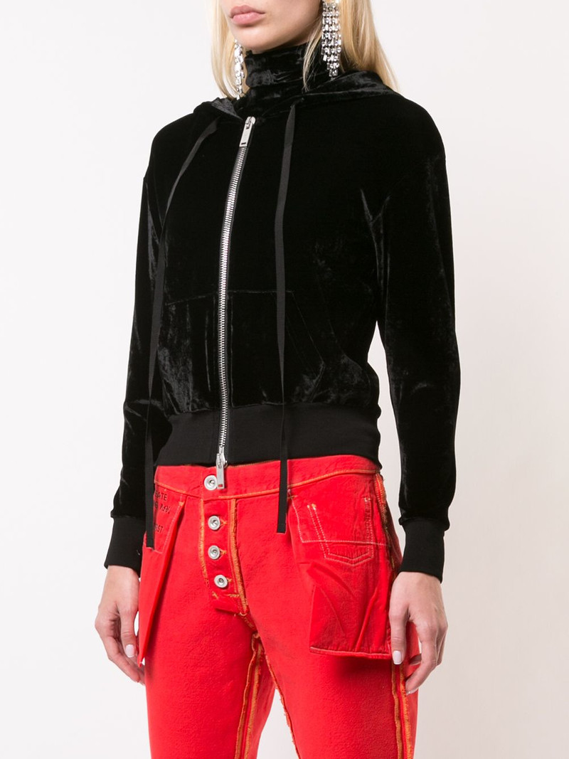 velour basic zip hoodie 3