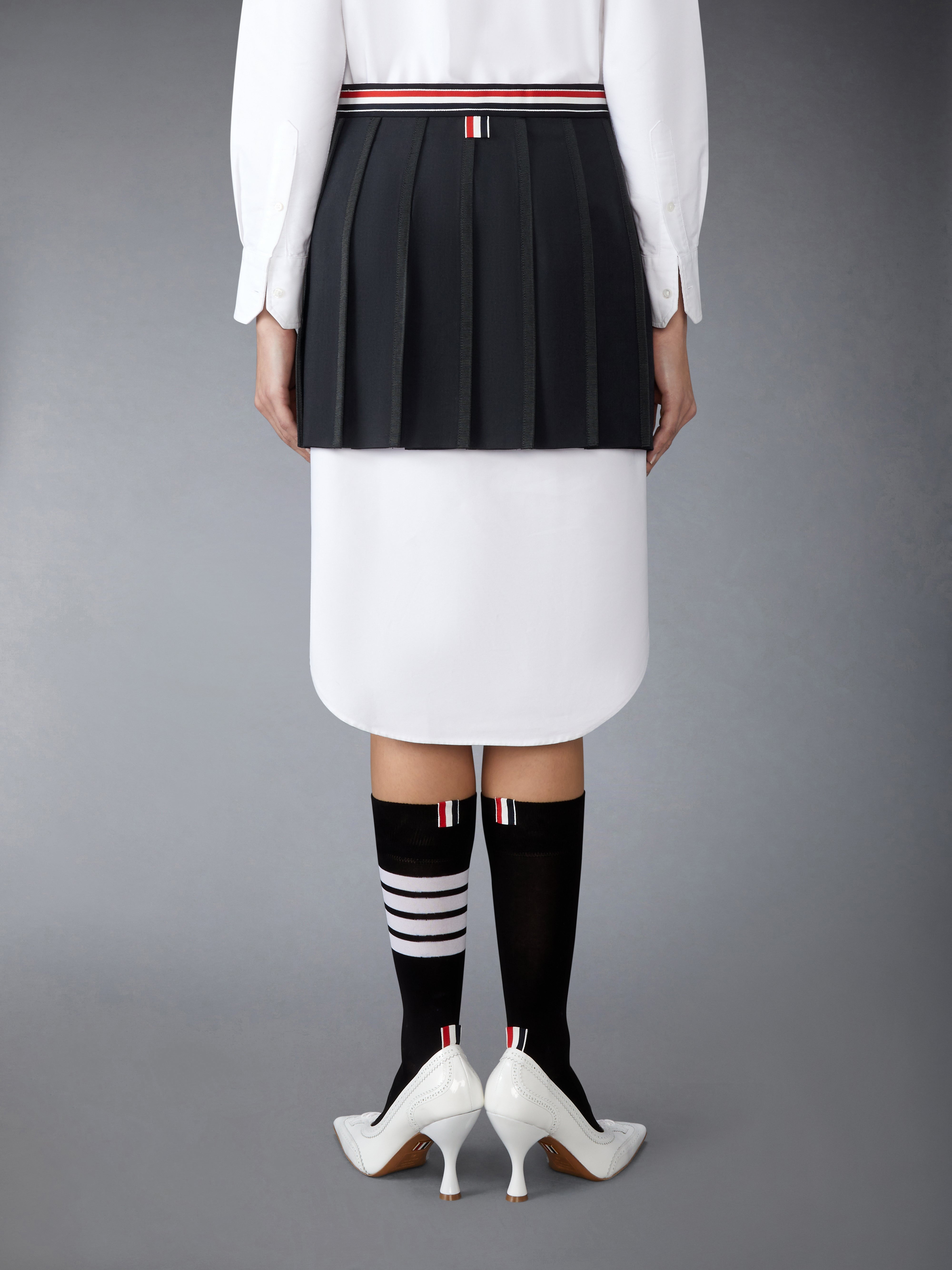 SCHOOL UNIFORM PLAIN WEAVE MINI PLEATED WRAP SKIRT - 4