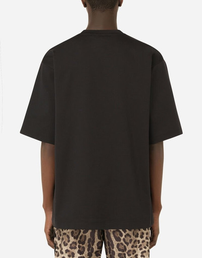 Dolce & Gabbana Cotton T-shirt with D&G patch outlook