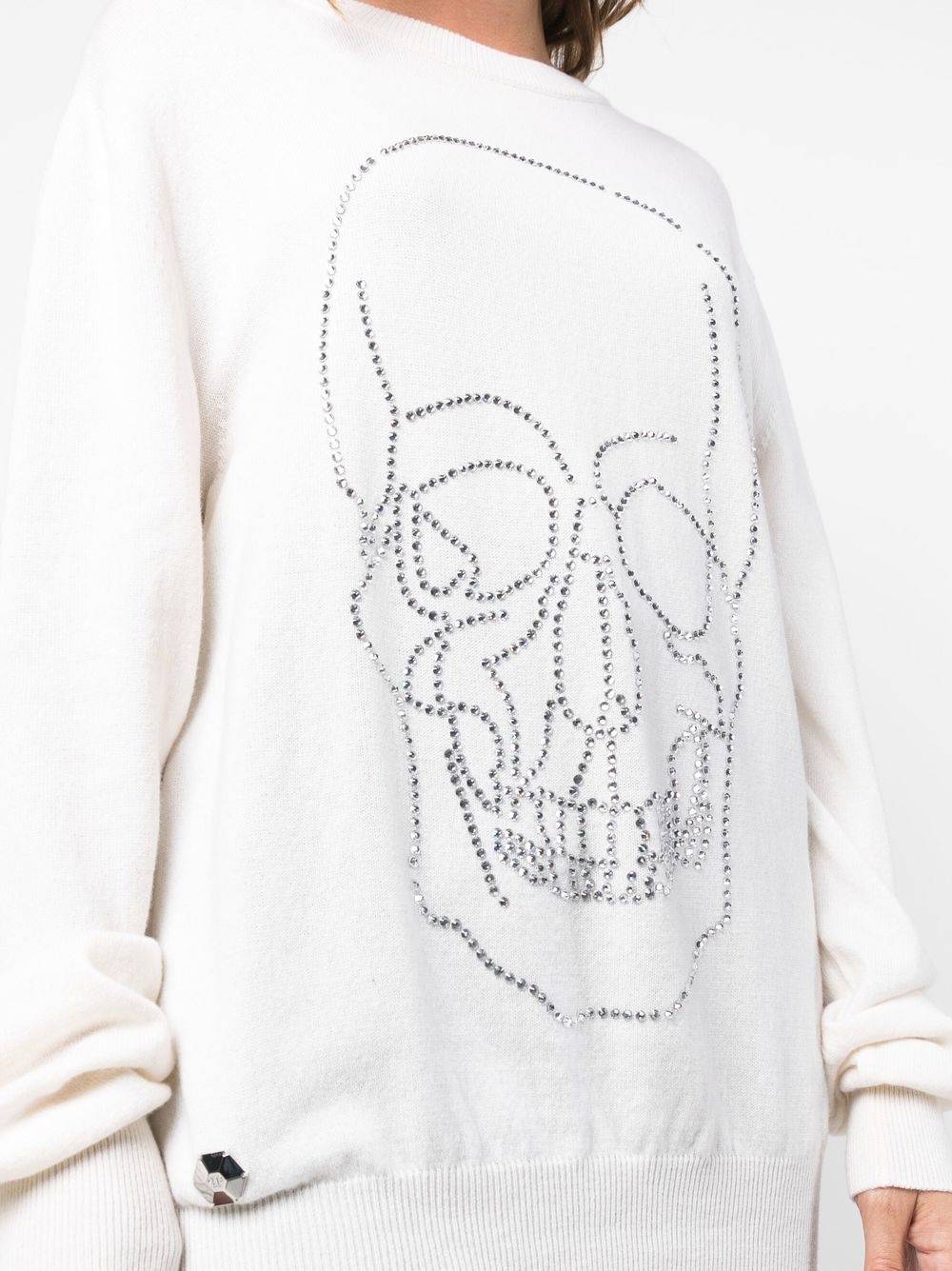 studded-skull cashmere pullover - 5