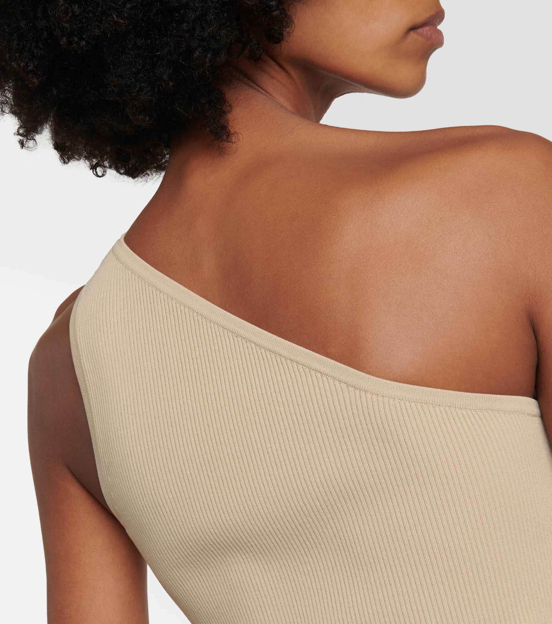 One-shoulder jersey top - 5