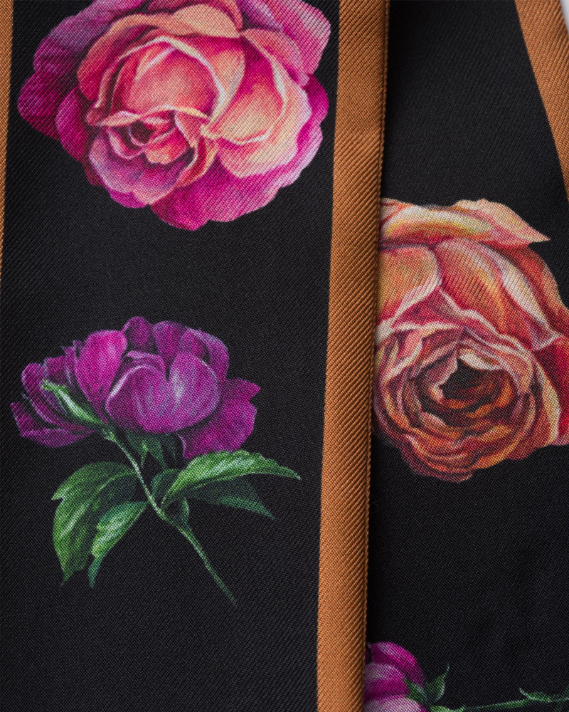 Prada Printed twill skinny scarf outlook