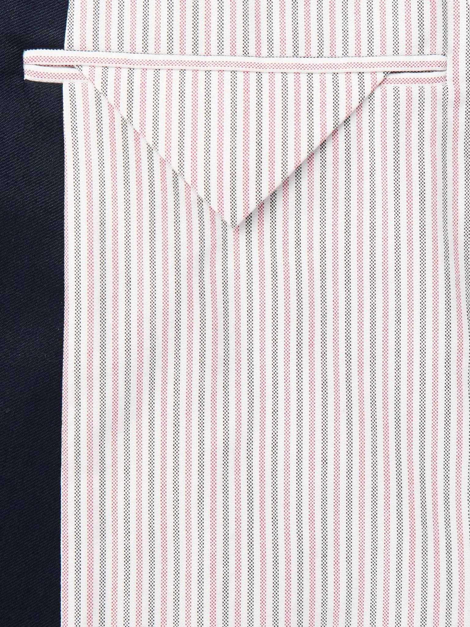 Double-Breasted Striped Cotton-Twill Blazer - 6